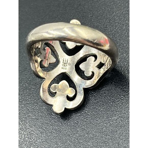 James Avery Adorned Hearts Four Scrolled Hearts Sterling Silver Signed Ring 6.5 - Picture 8 of 8